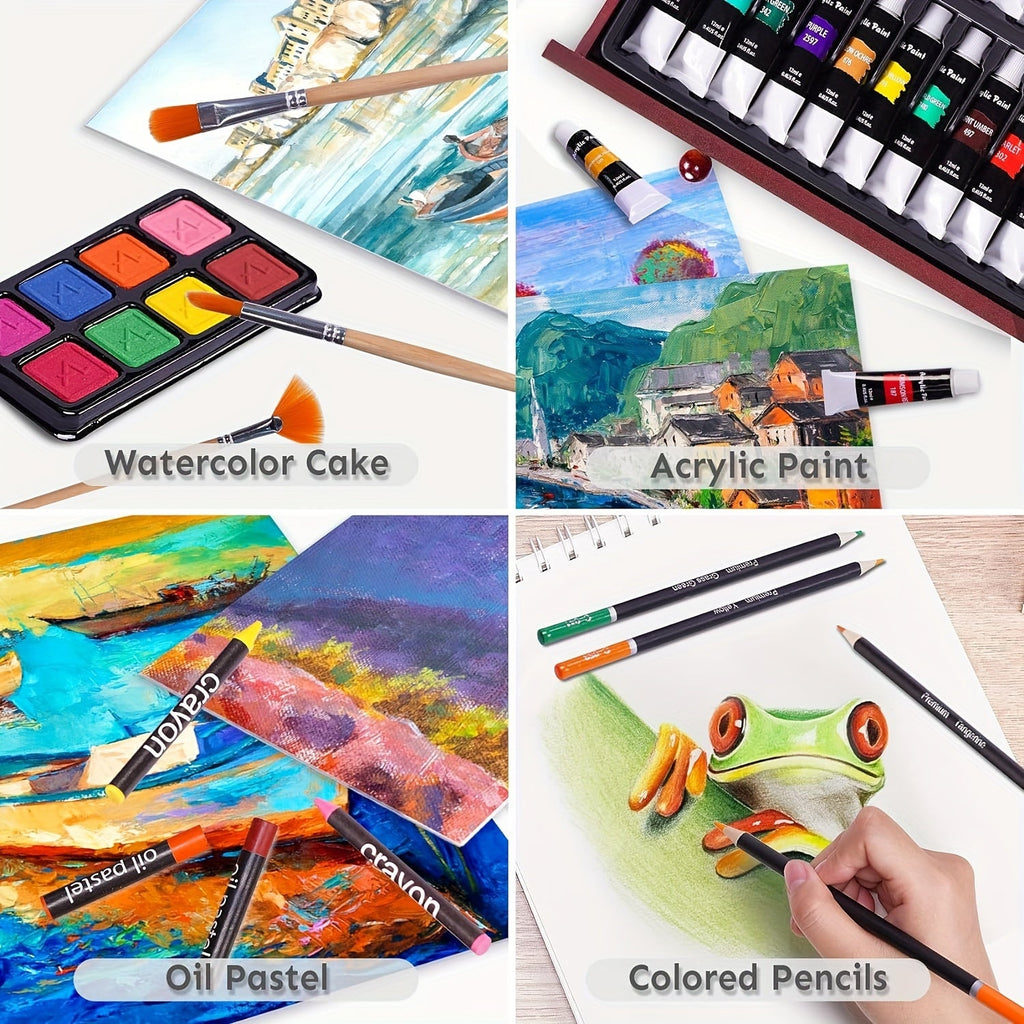 175-Piece Deluxe Art Set – Wooden Case Edition