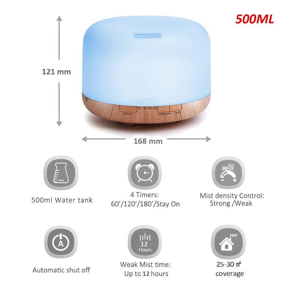 Ultrasonic Air Humidifier & Essential Oil Diffuser