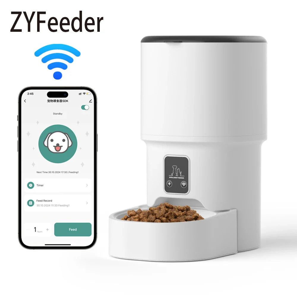 Smart Automatic Pet Feeder — 4L WiFi App Control with LCD Display