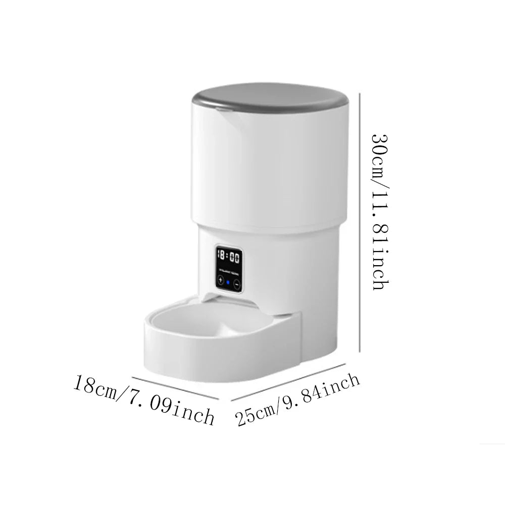 Smart Automatic Pet Feeder — 4L WiFi App Control with LCD Display