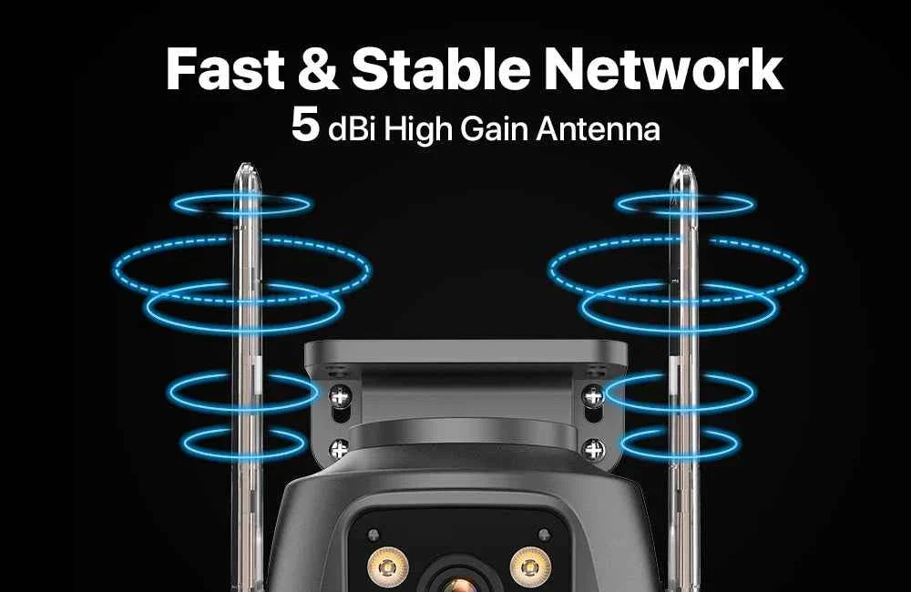 4K Dual Lens Outdoor WiFi Security Camera — AI Tracking & Night Vision