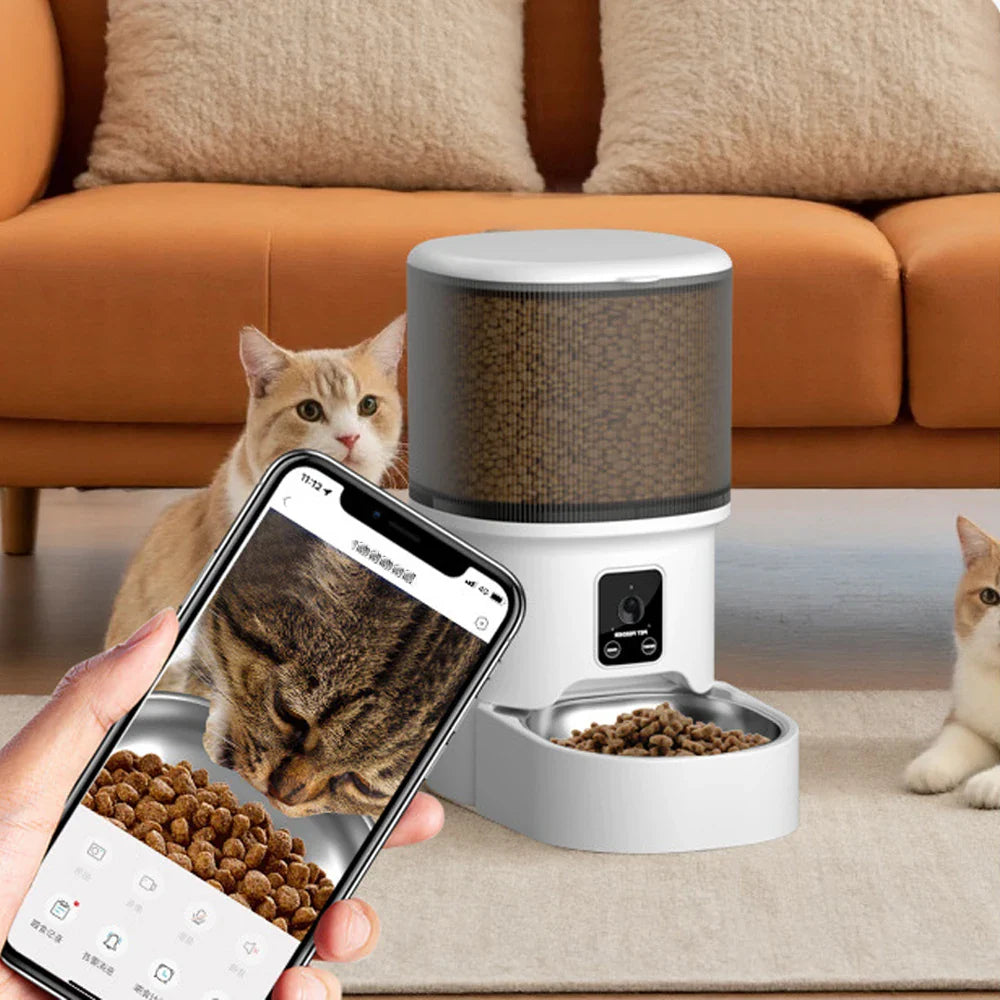 Smart Automatic Pet Feeder — 4L WiFi App Control with LCD Display