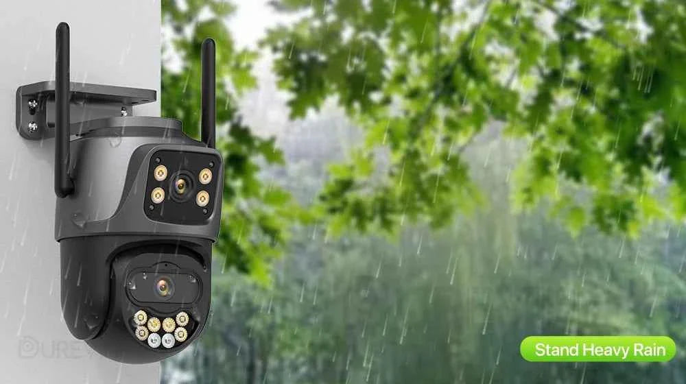 4K Dual Lens Outdoor WiFi Security Camera — AI Tracking & Night Vision