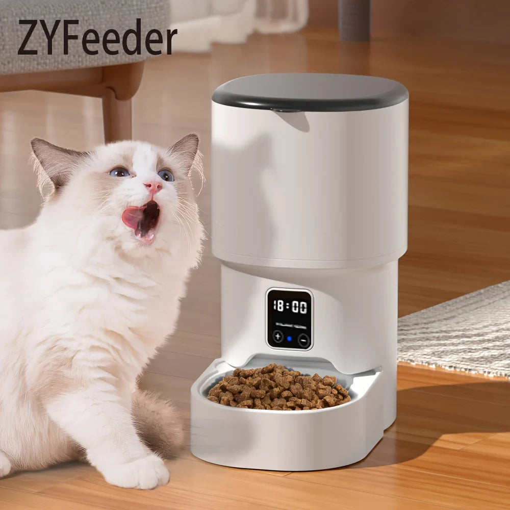 Smart Automatic Pet Feeder — 4L WiFi App Control with LCD Display