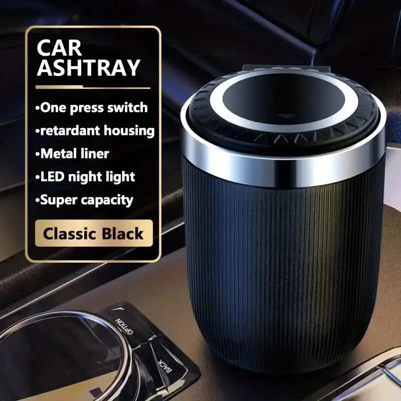 Portable Car Ashtray with Metal Liner