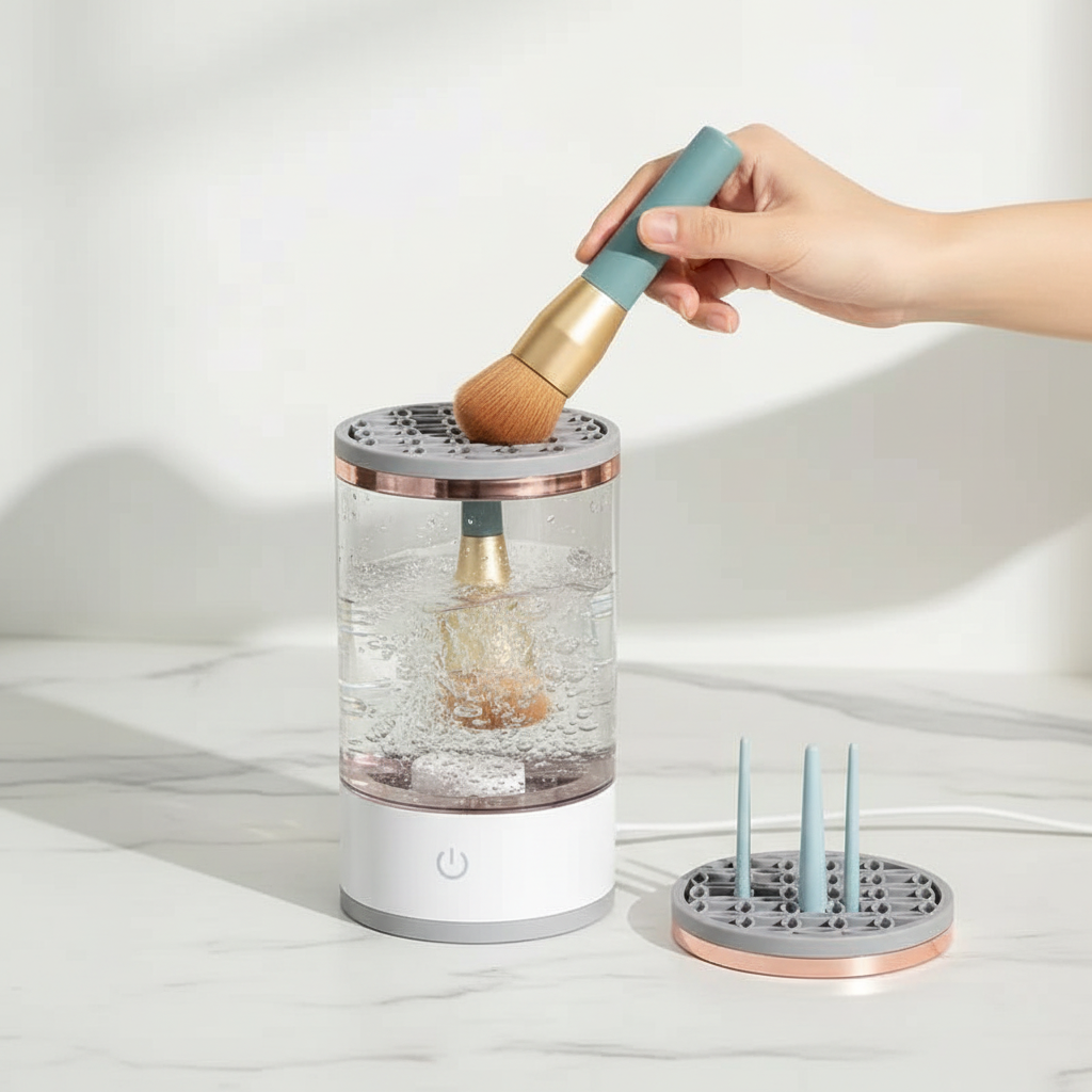 3-in-1 Automatic Makeup Brush Cleaner & Drying Stand