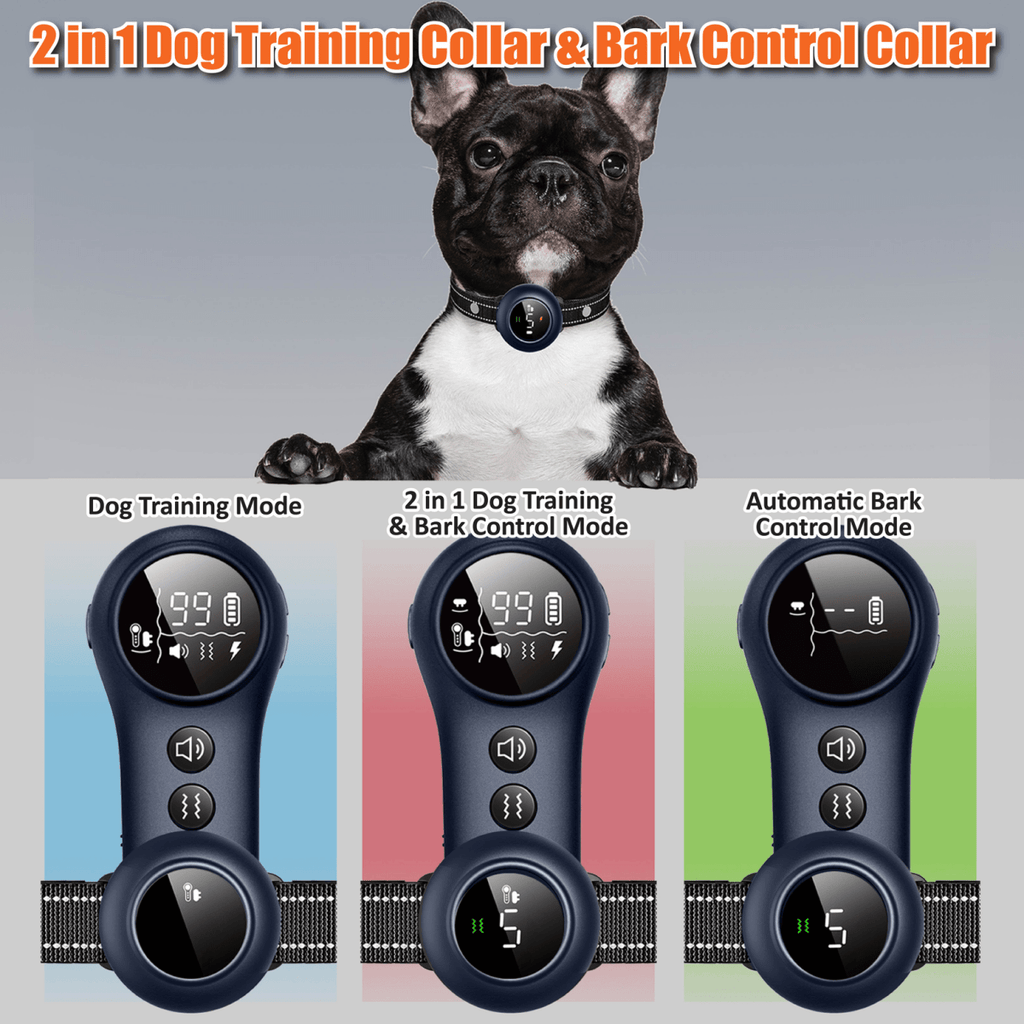 NeoAlly 2-in-1 Dog Training & Bark Control Collar