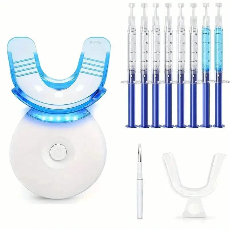 Teeth Whitening Gel Kit with LED Light