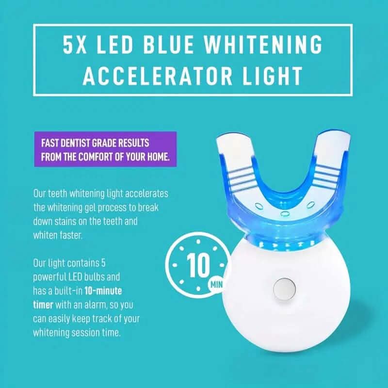 Teeth Whitening Gel Kit with LED Light